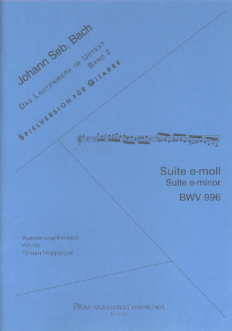 BACH J.S. (1685-1750 Alemania)<br><br>Suite e-moll BWV 996 (Hoppstock)